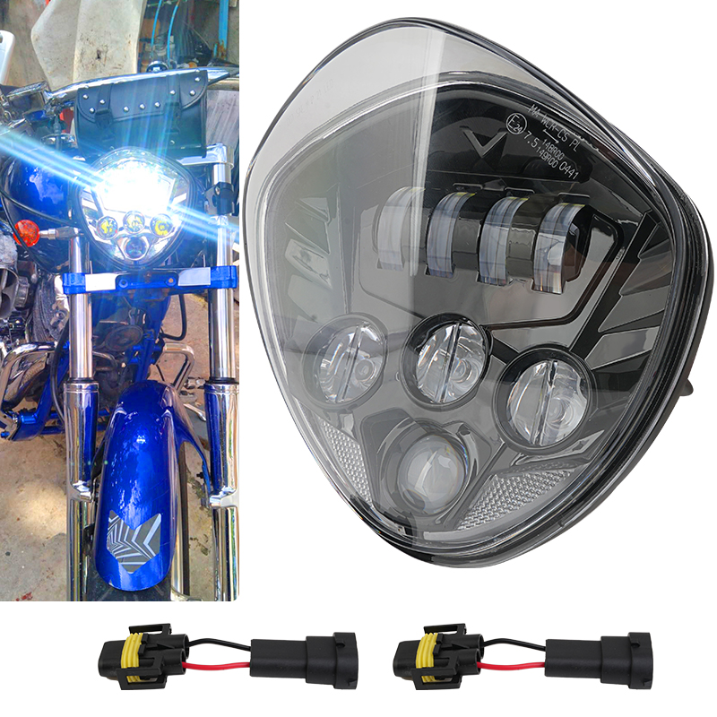 Crossfit Victory - Faro LED Nero per Moto, Compatibile